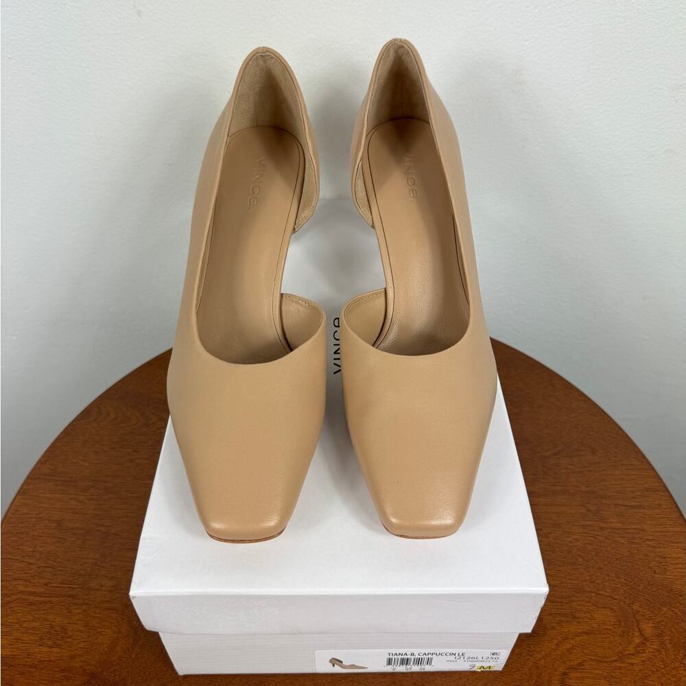 Vince Tiana Square Toe Pump in Cappuccino Size 7